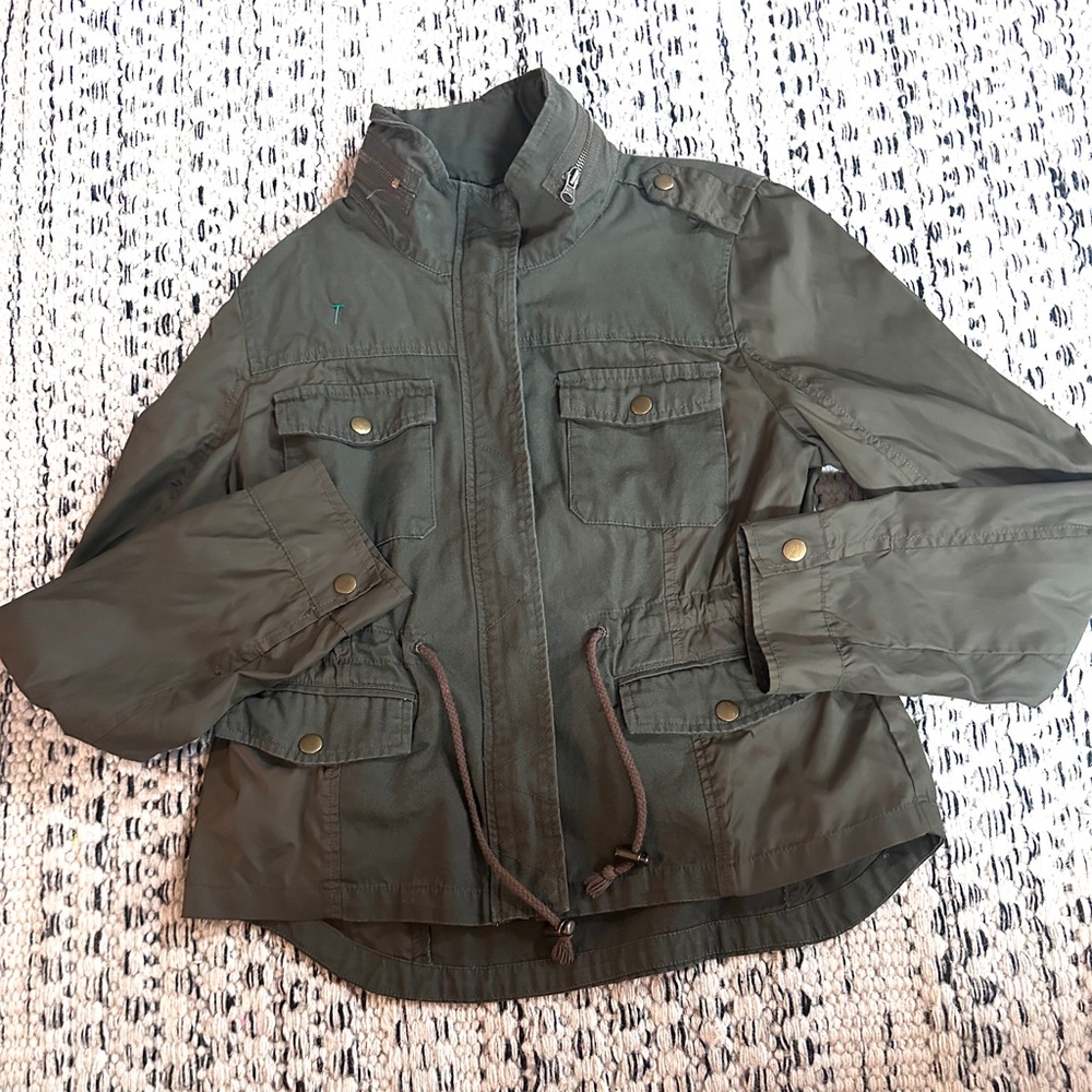 Junior American Rag Olive Military Style Jacket Medium